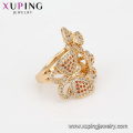 14921 Butterfly shape elegant ring design 18k gold color luxury jewelry zircon ring for girls